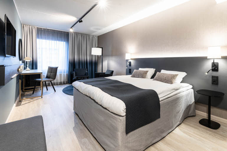 room standard queen at scandic jyvaskyla station in finland
