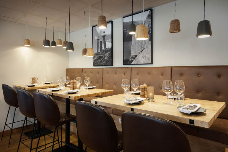 Sitteområde i restaurant