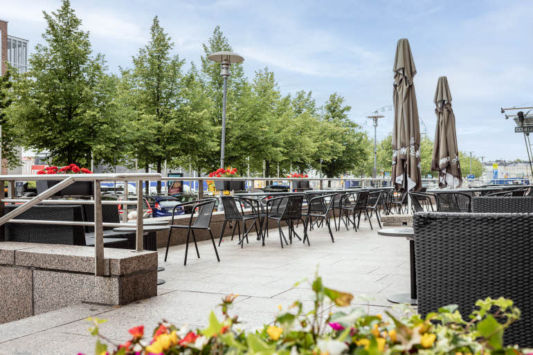 Terrasse hotell Scandic Grand Marina
