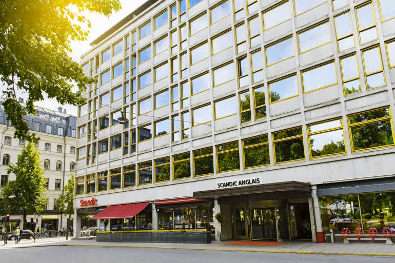 Fasade hotell Scandic Anglais Stockholm