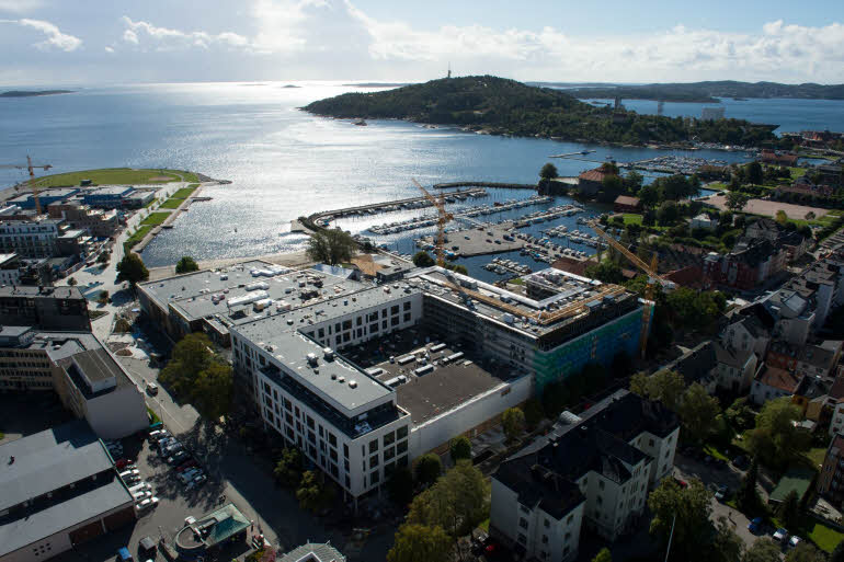 Oversiktsbilde over hotellet og omgivelser, Scandic Kristiansand Bystranda