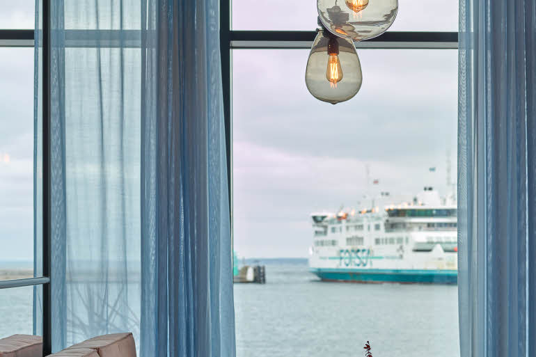 Utsikt fra restaurant på Scandic Oceanhamnen