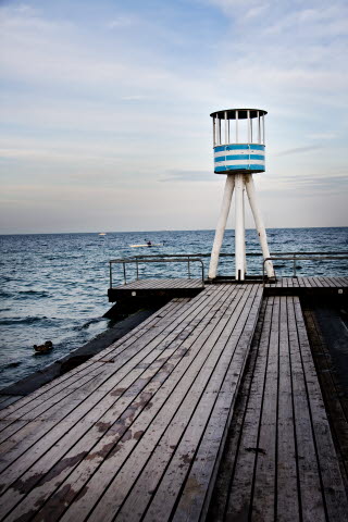 Tårn på Bellevue strand